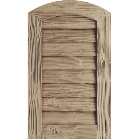 Timberthane Sandblasted Arch Top Faux Wood Non-Functional Gable Vent, Primed Tan, 22W X 18H